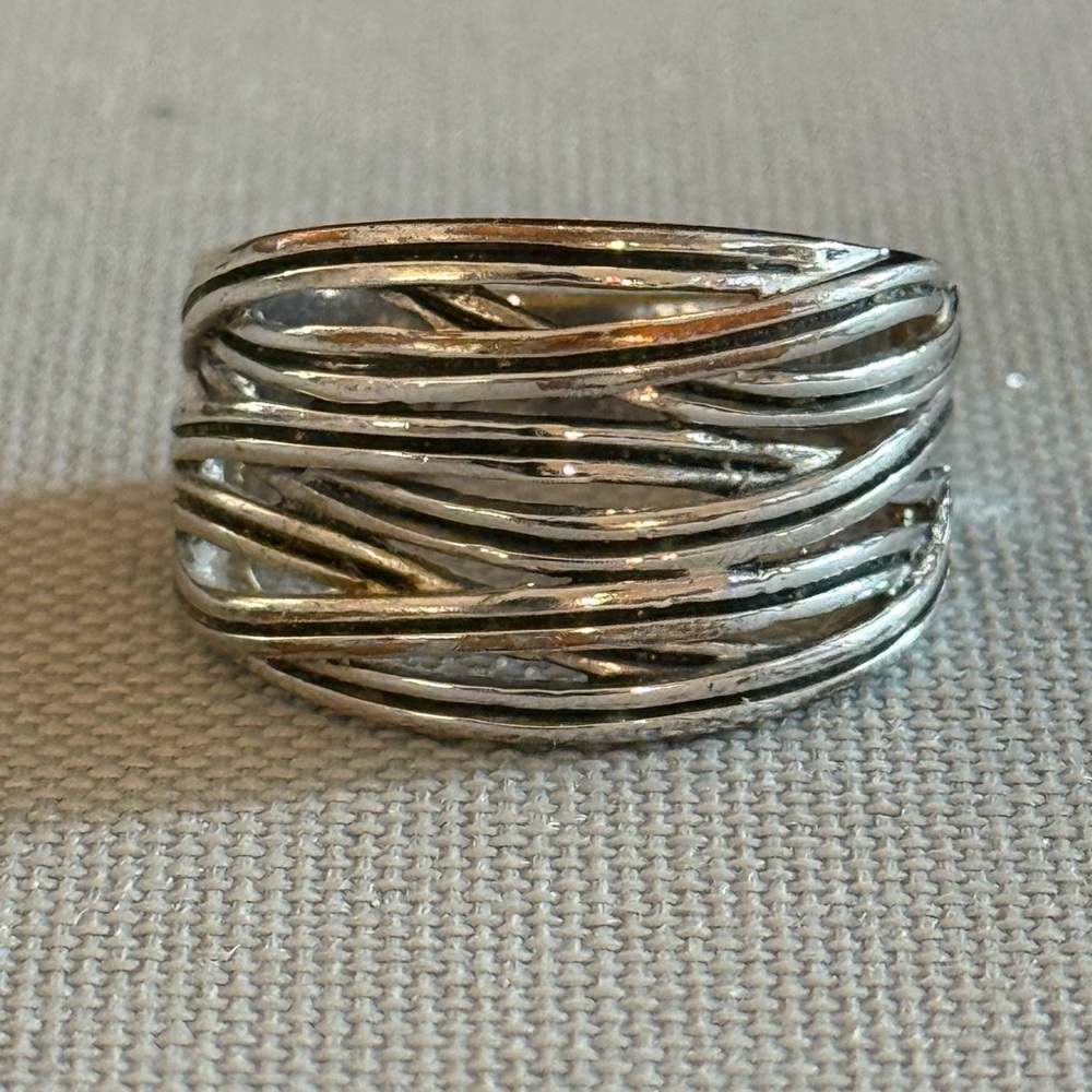 Lia Sophia Silver Braided Ring Timeless Elegance